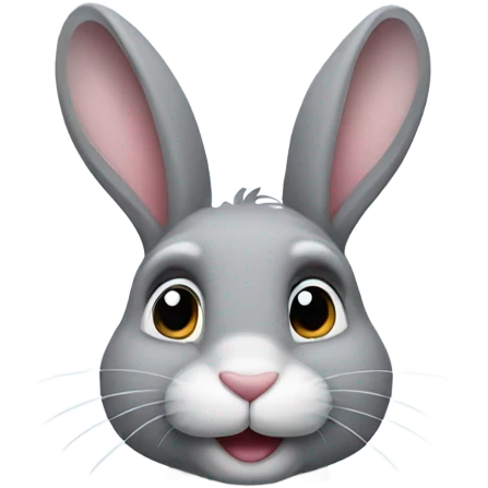 Grey bunny emoji