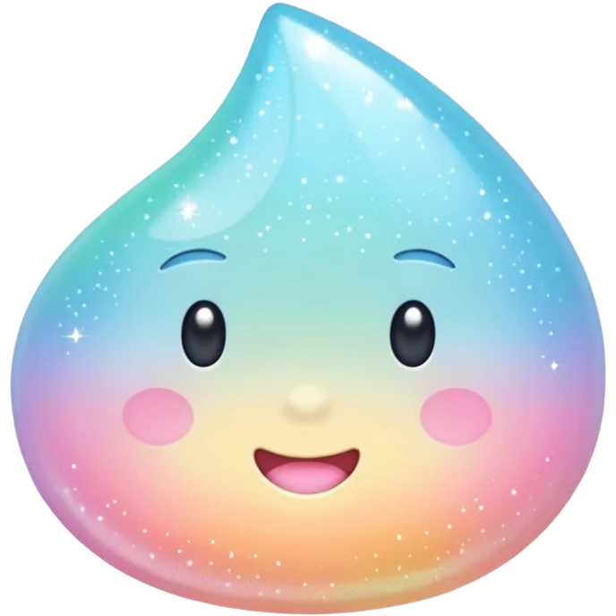 Sparkly shiny smooth soft pastel colorful pastel bright light whitish home decoration aesthetic beauty item emoji