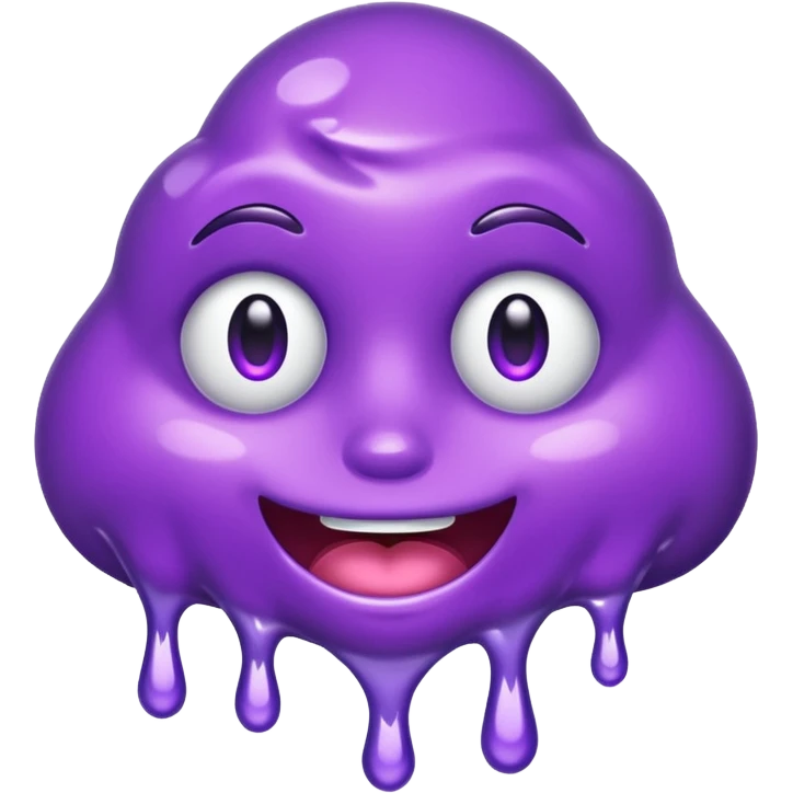 Lustful purple goo face for  emoji