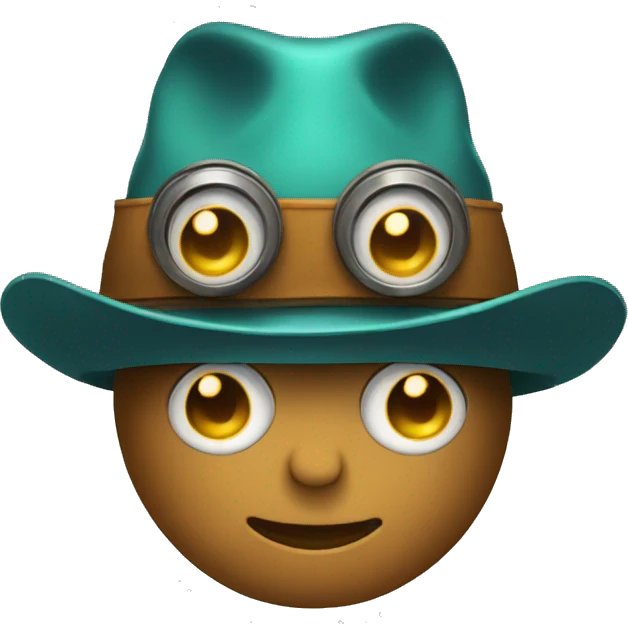 hat with two eyes emoji
