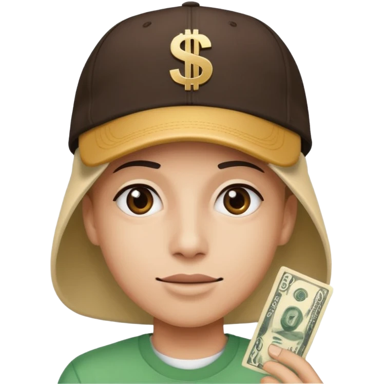 boné com simbolo de $ hype emoji