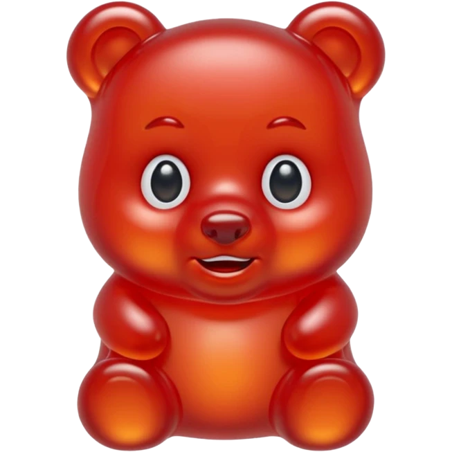 gummy bear with eyes and hair emoji