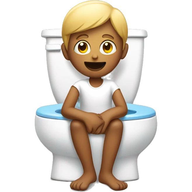 Sitting on a toilet emoji