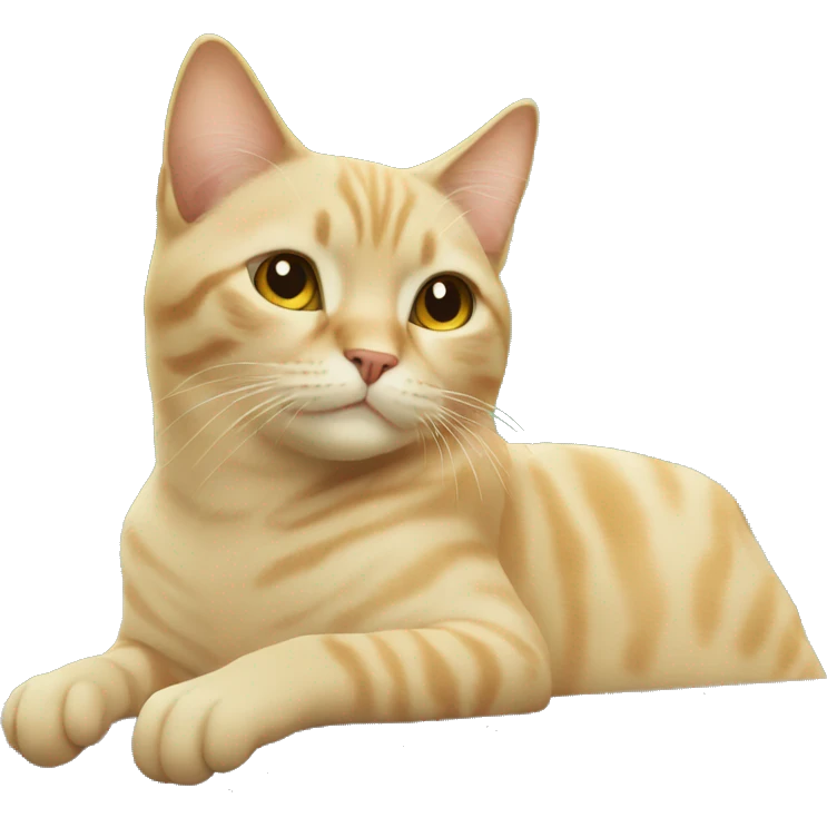 blonde cat at a park emoji