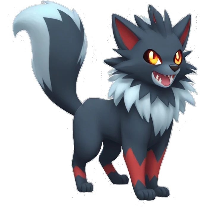 Torracat-Zoroark-Mightyena-Zorua full body emoji