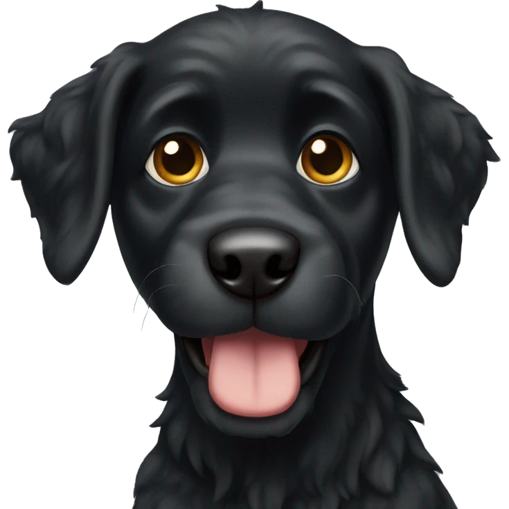 Shnoodle giant black dog emoji