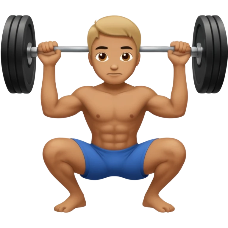 Guy squating no weights emoji