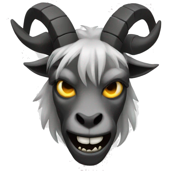 Evil metal goat emoji