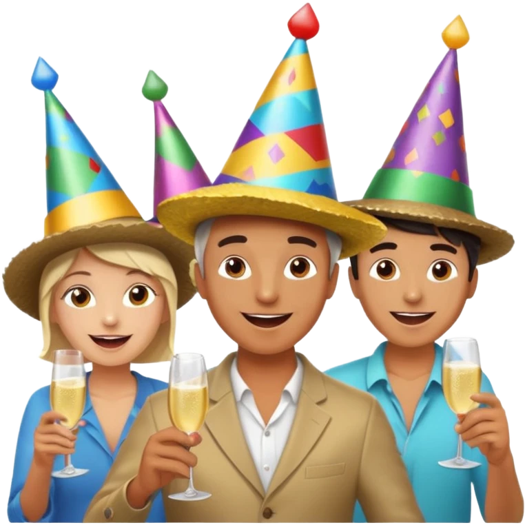 a guy excited with some festival background  emoji