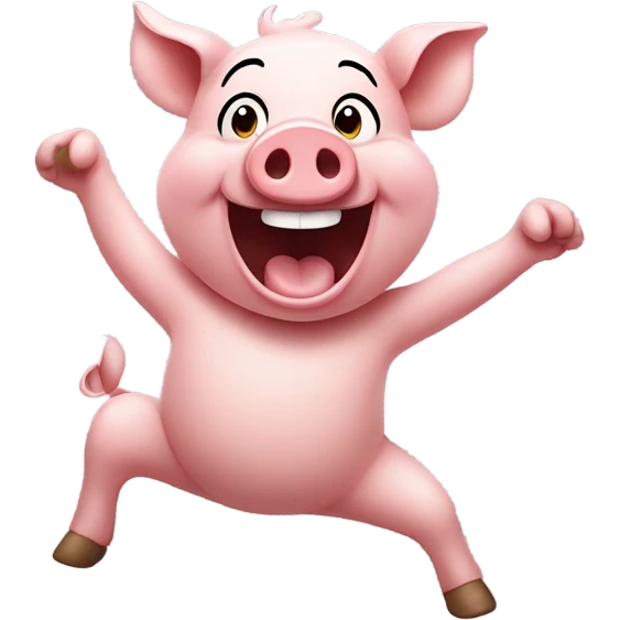 Dancing pig emoji