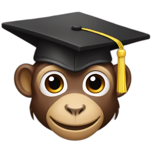 monkey graduation cap emoji