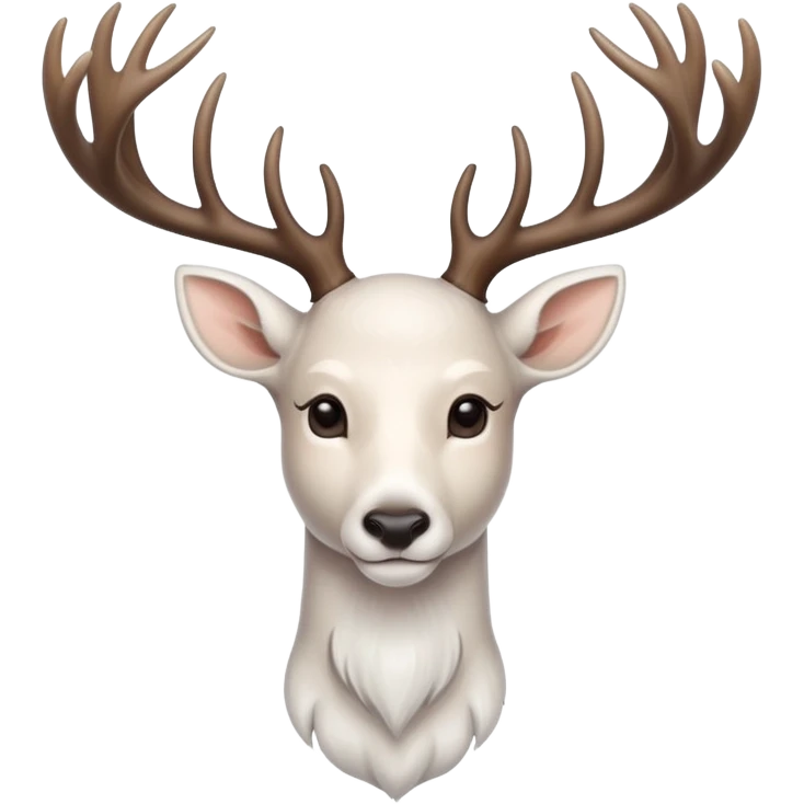 Beautiful white deer emoji