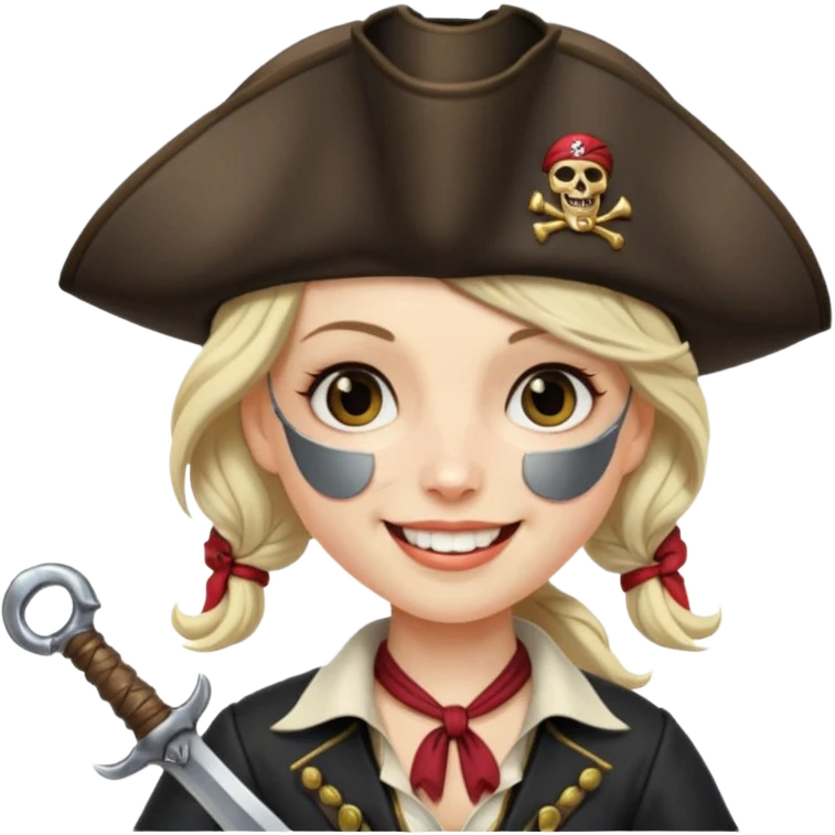 Lady Pirate With Coius emoji