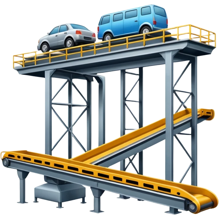 automobile plant with a conveyor emoji