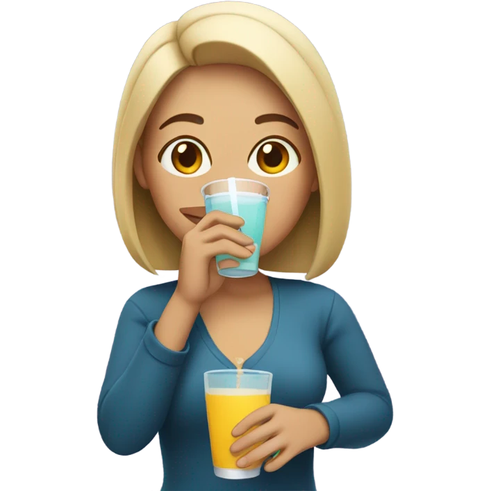 Woman taking a drink emoji