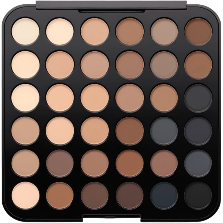 Black, beige and soft brown eyeshadow palette, luxe  emoji