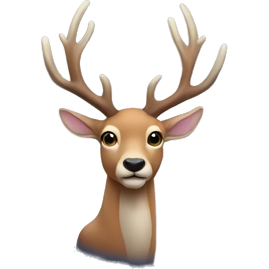 A mystical deer with large antlers emoji