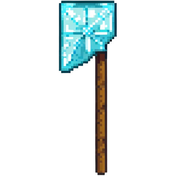 Minecraft diamond pickaxe tool emoji