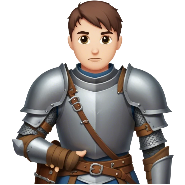 Medieval DnD themed male with armor waist emoji