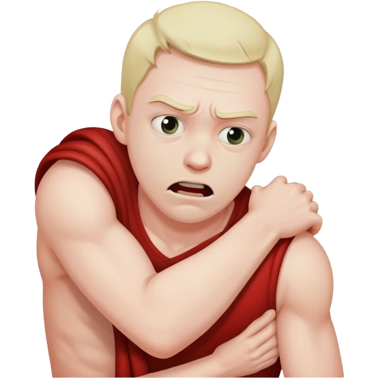 Guy strangling himself  emoji