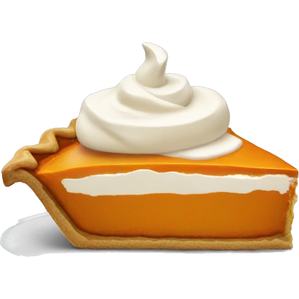 pumpkin pie with cream emoji