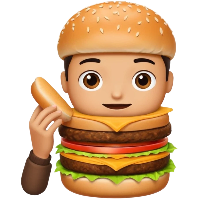 Eating burger emoji