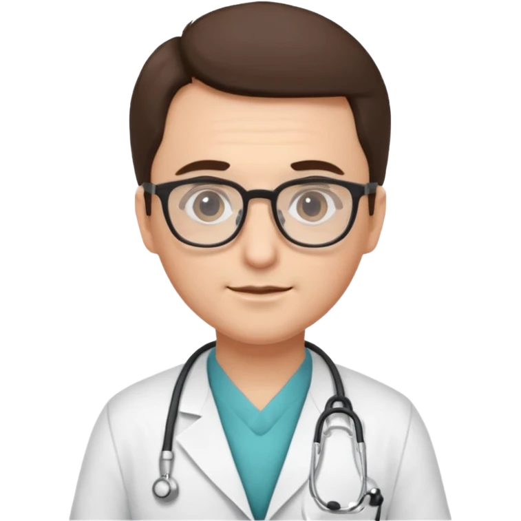 a doctor wearing glasses emoji