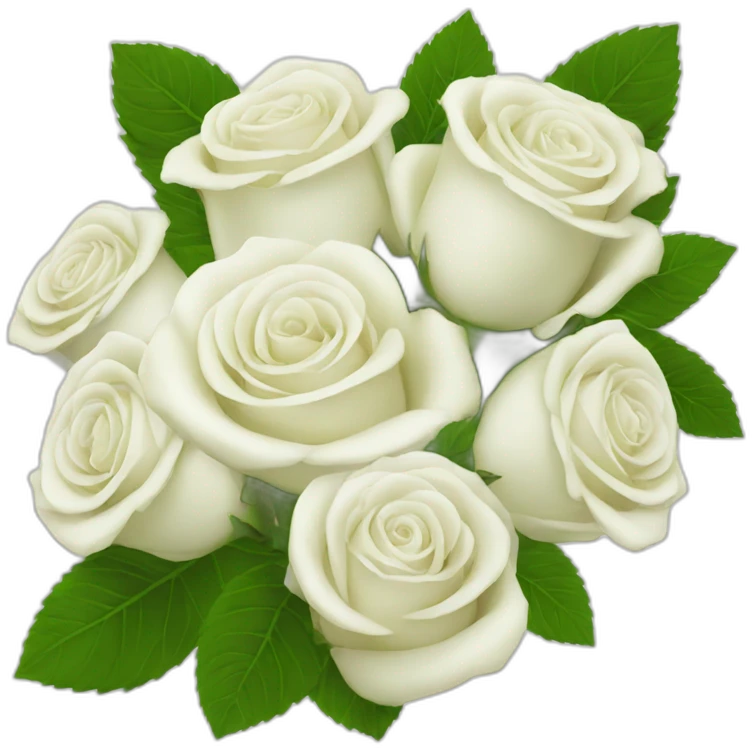 white roses bouquet emoji