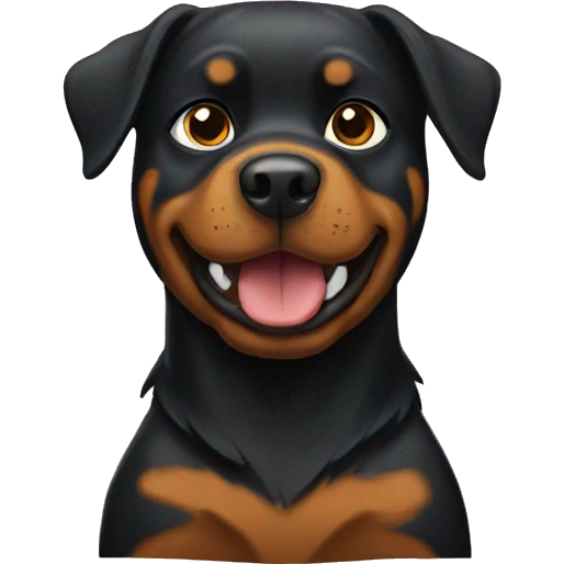 Make a wooden Rottweiler  emoji