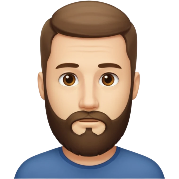 a man with short hair and long beard dont have mustache emoji