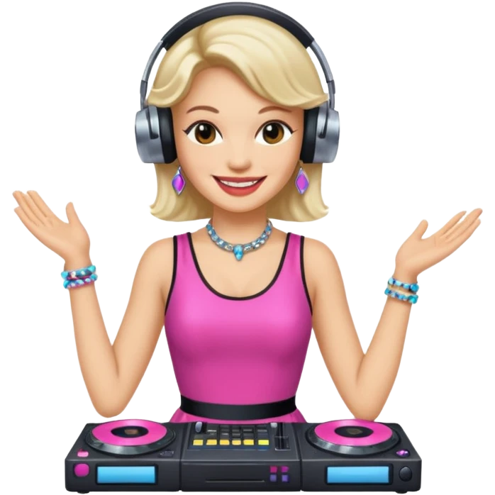 80'S CELEBRITY HORSE WITH DJ DRESS emoji