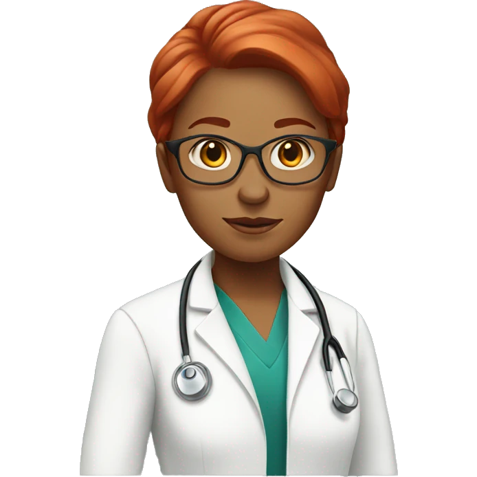 doctor woman with red hair emoji