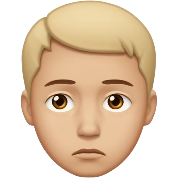 una persona mirándose con inseguridad, expresión triste y mirada hacia abajo emoji