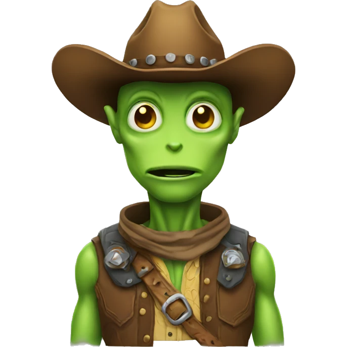Cowboy alien emoji