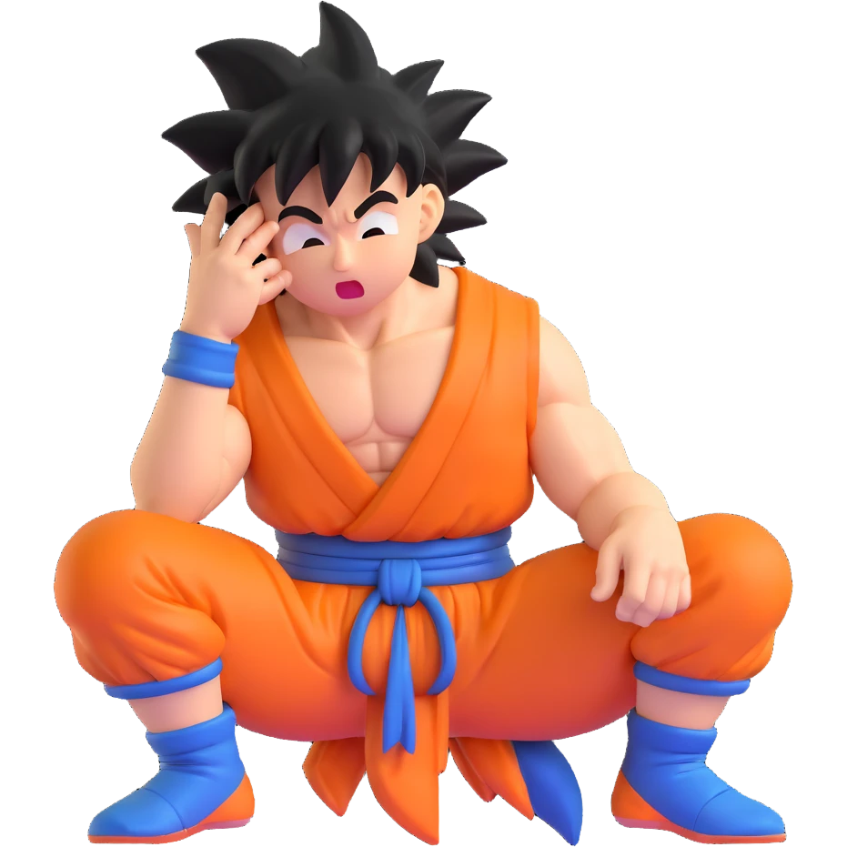 Goku crying emoji