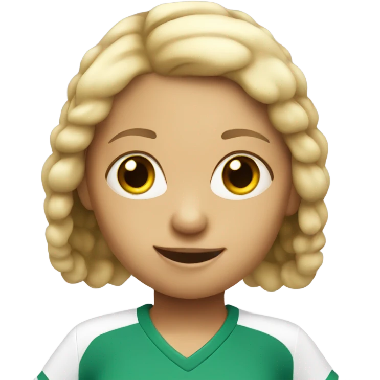 white little girl tennis player  emoji