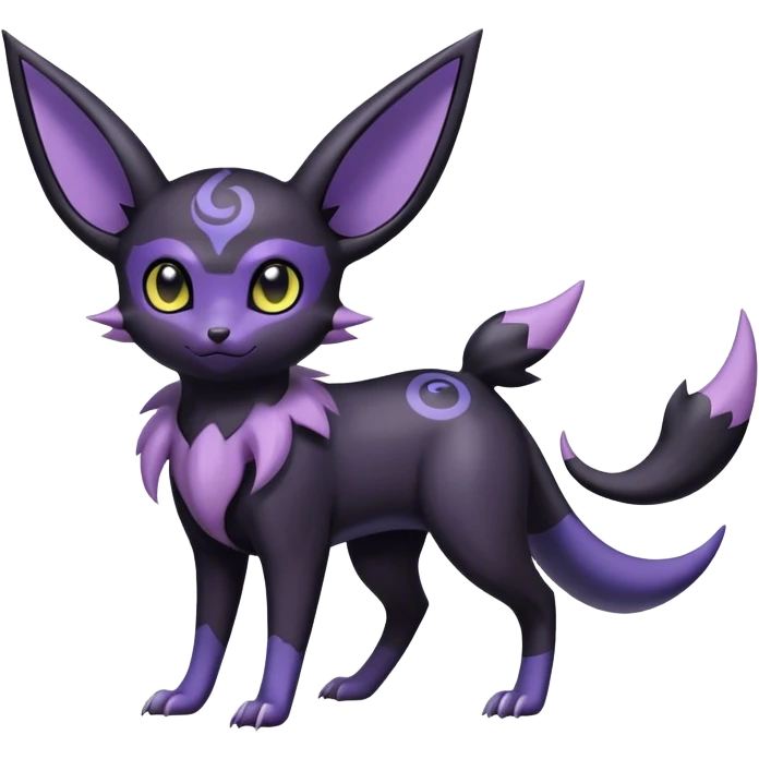 Noibat-Umbreon-Espeon-hybrid, full body emoji