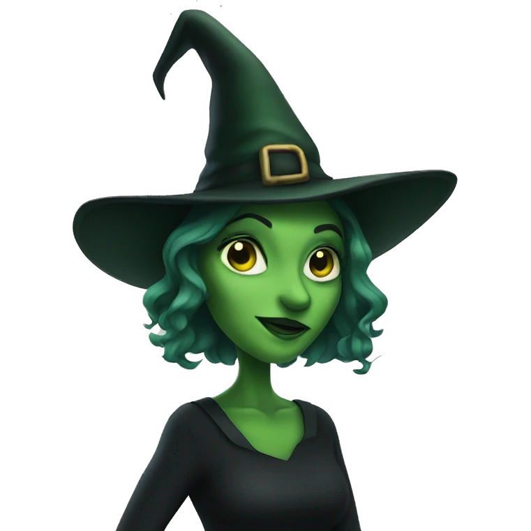 Green skin witch from wicked  emoji