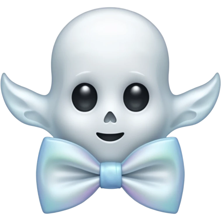 A ghost with a bowtie emoji