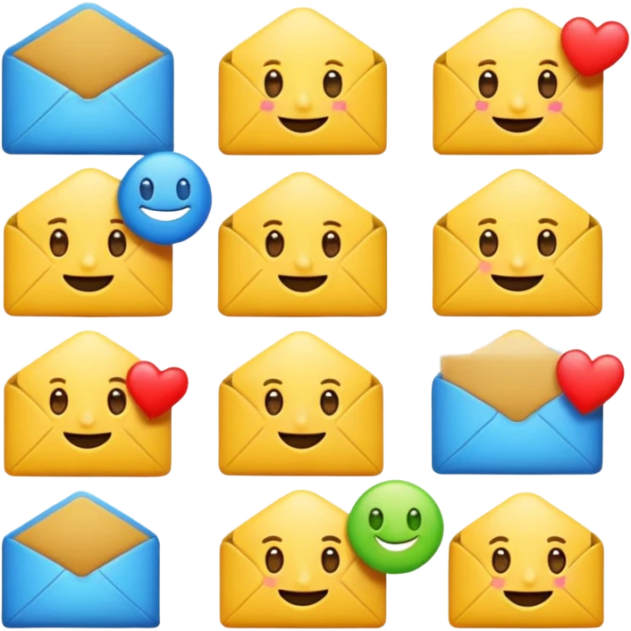 Mail emoji set emoji