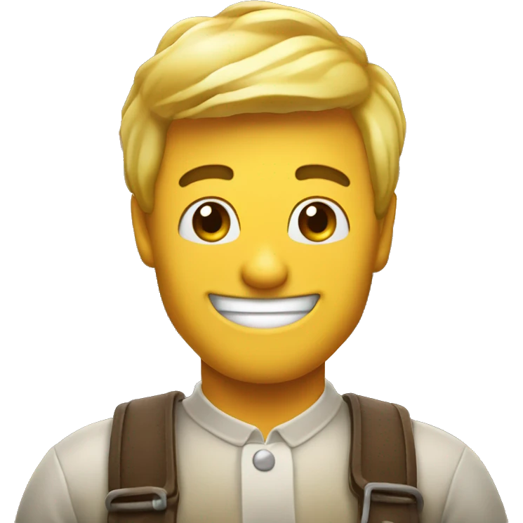 amoji sorridente bebendo cerveja emoji
