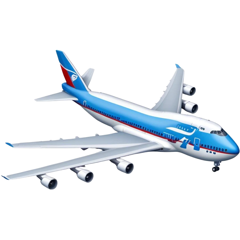 Boeing 747 - Boeing (Model Year: 2020) (Iconic colour: White with red and blue) emoji