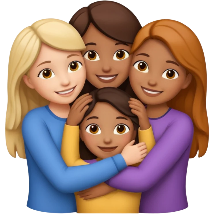 Three girls hugging emoji emoji