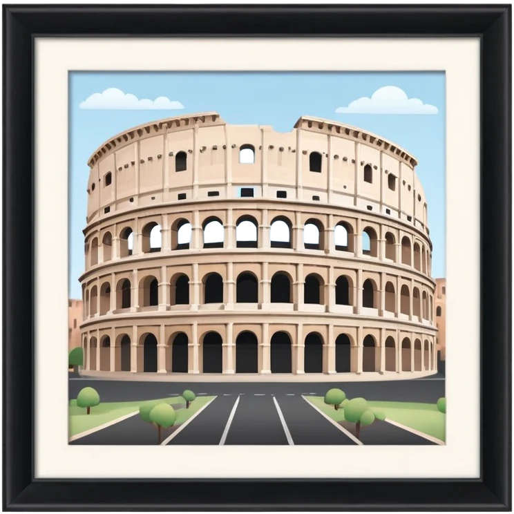 Colosseum in Rome with soft muted colors, not bright emoji