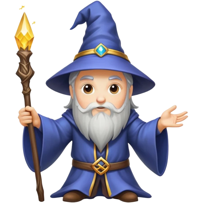wizard in a dynamic pose emoji