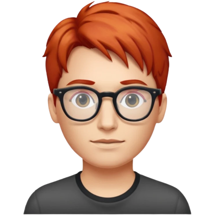 red-haired people wearing glasses emoji