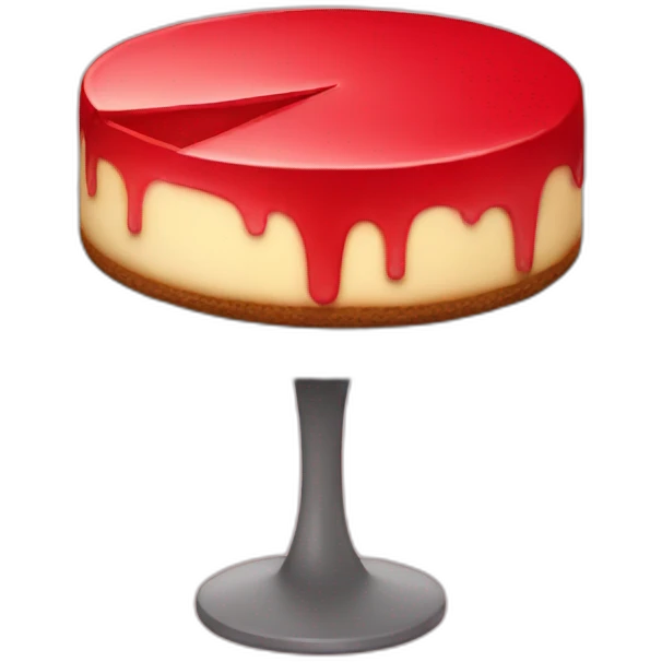 Red cheesecake  emoji
