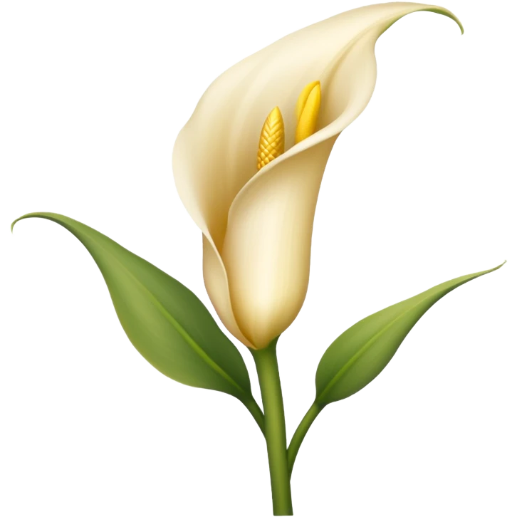 Beige Calla plant emoji