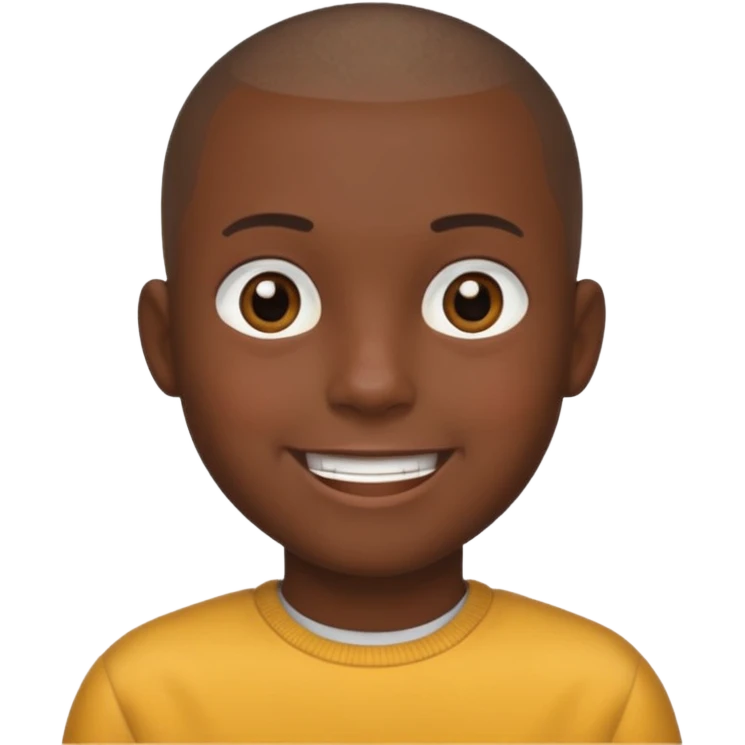 buzz cut boy dark skin emoji