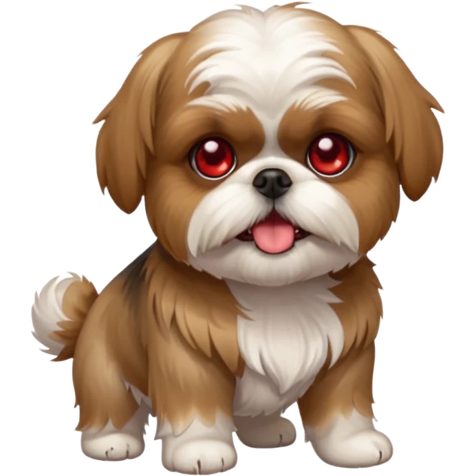 Shih Tzu dog drunk emoji